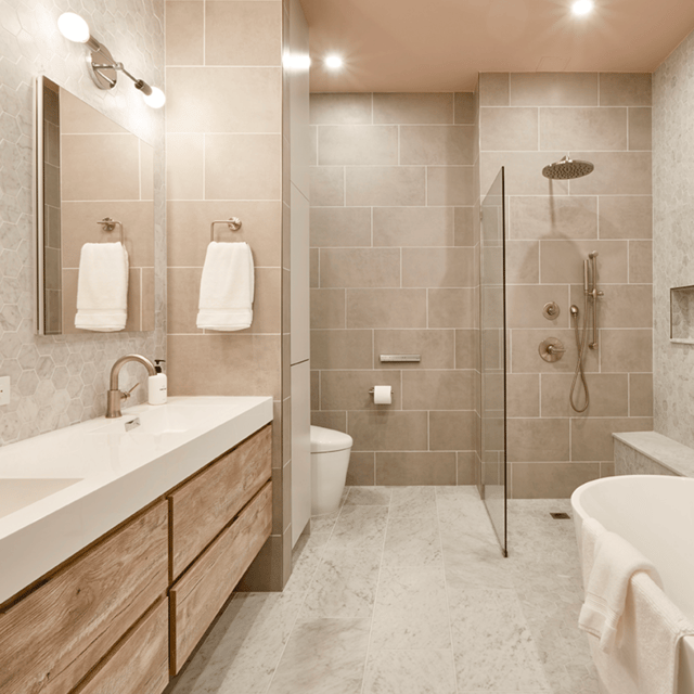 How to work with a small space when you have the minimum bathroom size